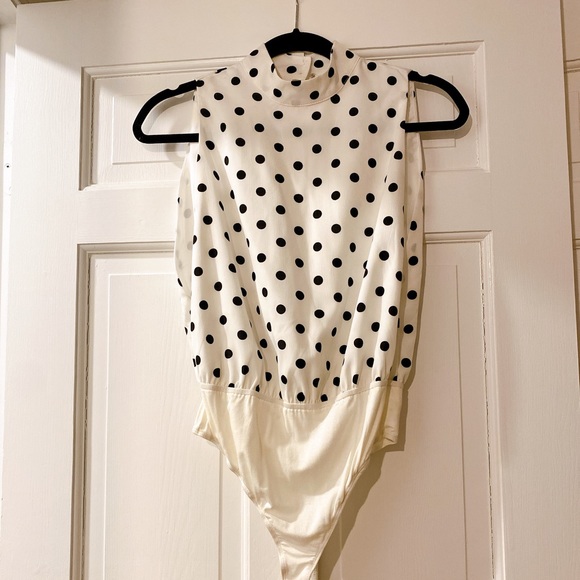 Shopbop polka dot bodysuit blouse - Picture 1 of 4